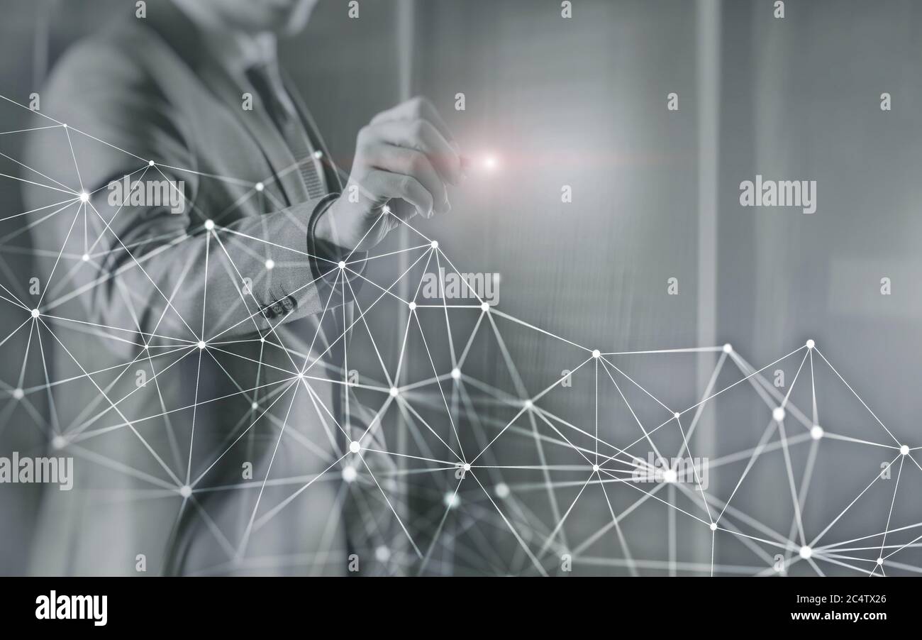 Global network structure and networking concept on proveder room ...
