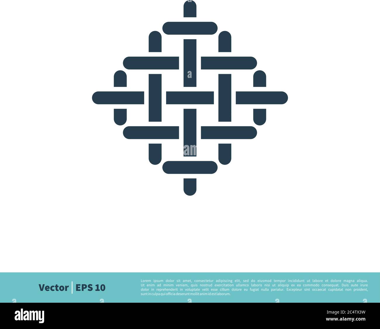 Wire Plaited Icon Vector Logo Template Illustration Design. Vector EPS 10. Stock Vector
