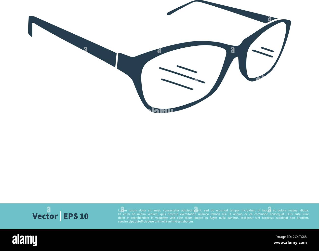Eyeglasses Icon Vector Logo Template Illustration Design. Vector EPS 10. Stock Vector