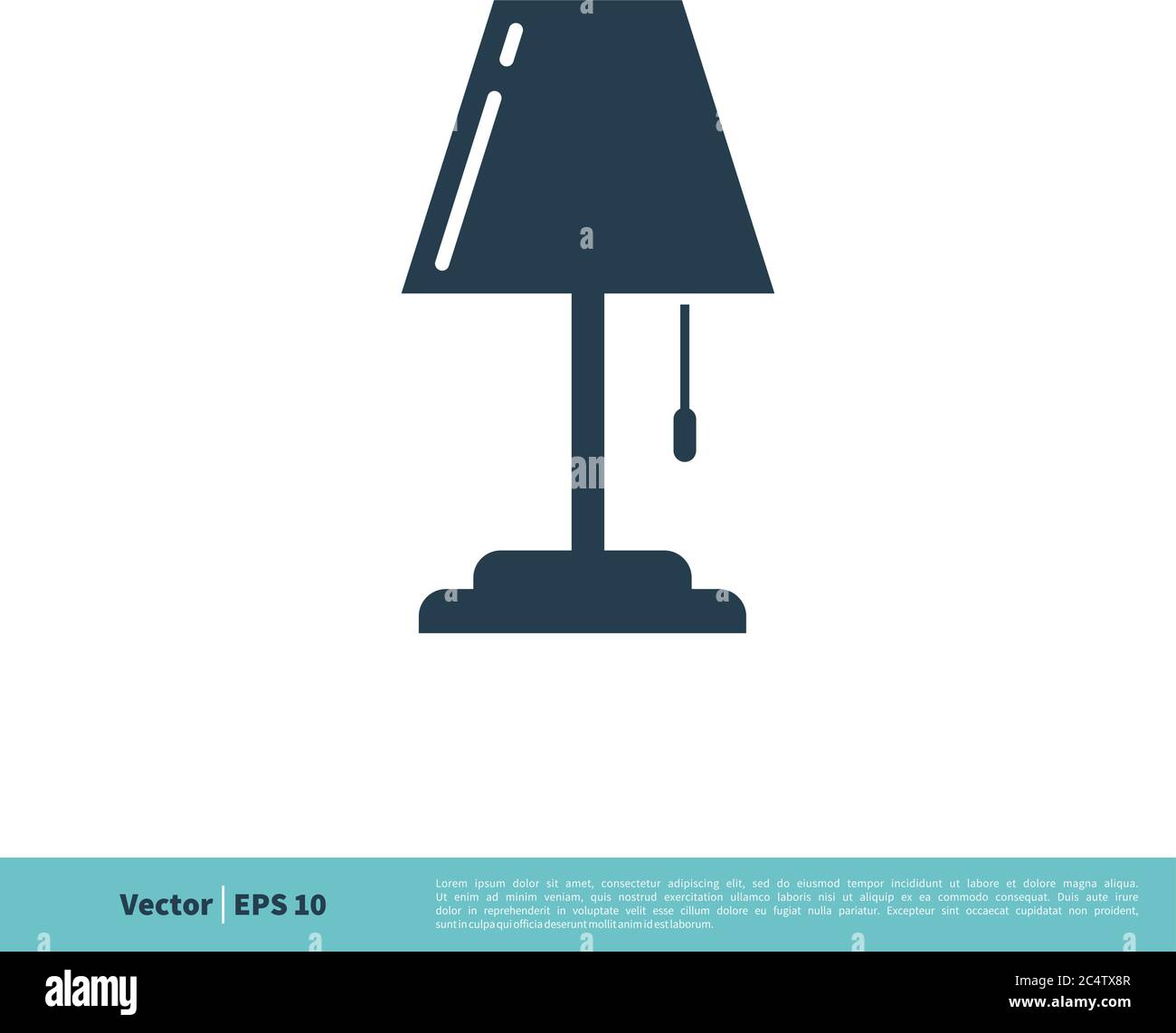 Table Lamp Icon Vector Logo Template Illustration Design. Vector EPS 10. Stock Vector