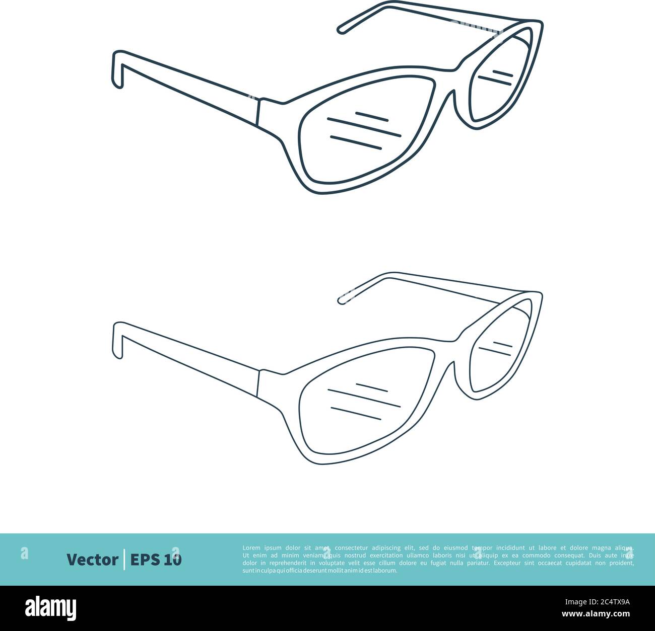 Eyeglasses Icon Vector Logo Template Illustration Design. Vector EPS 10 ...