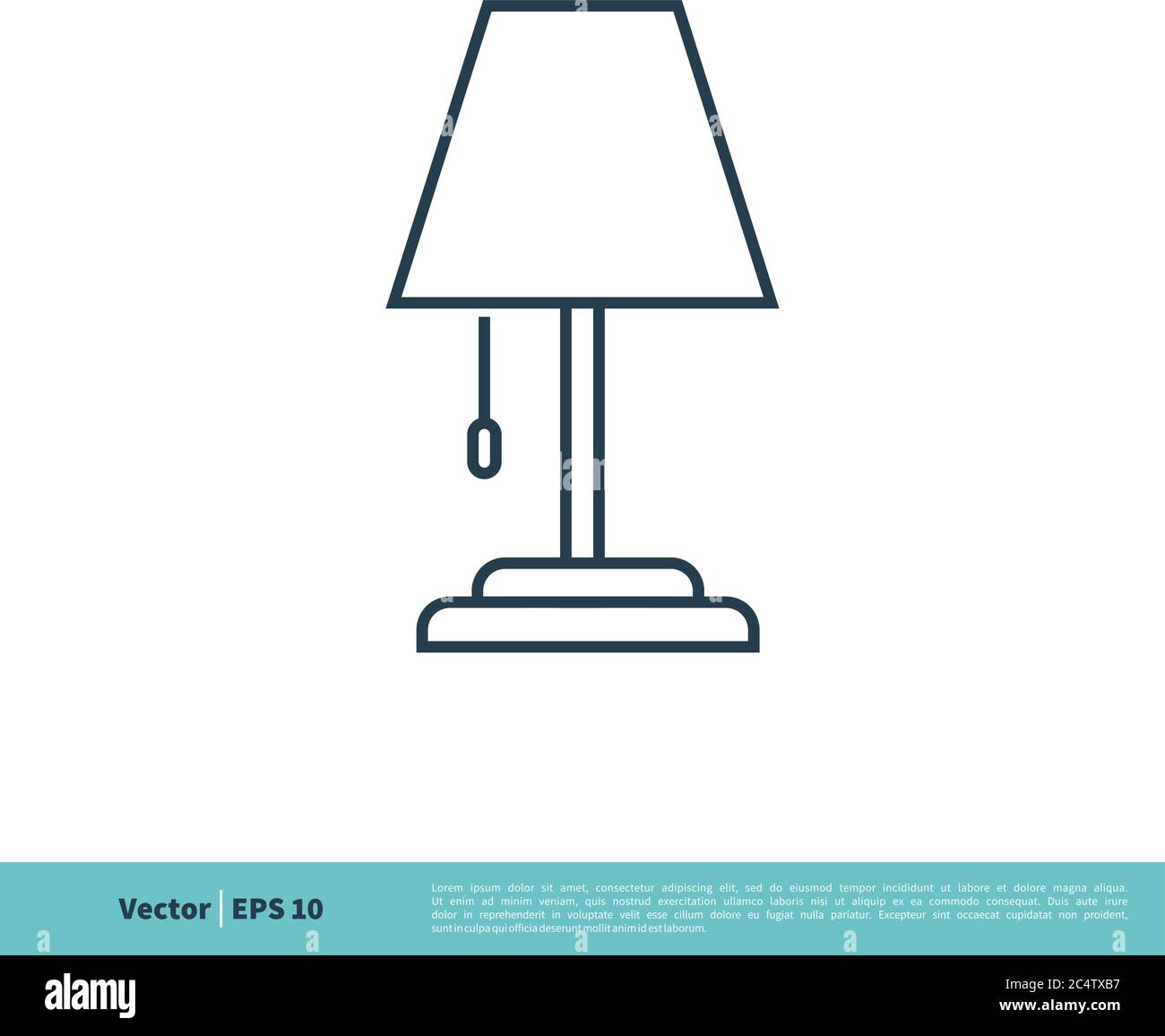 Table Lamp Icon Vector Logo Template Illustration Design. Vector EPS 10. Stock Vector