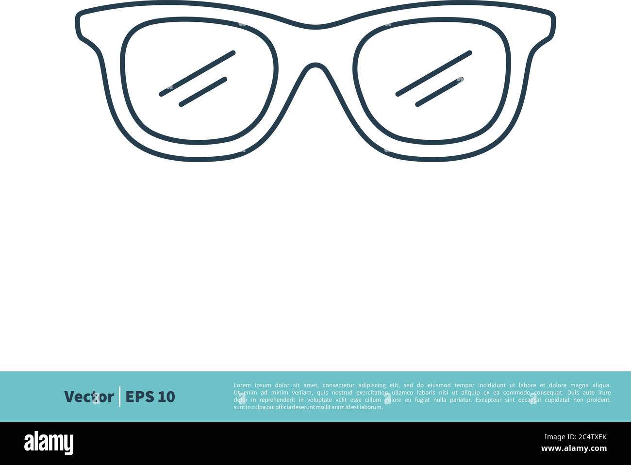 Eyeglasses Icon Vector Logo Template Illustration Design. Vector EPS 10. Stock Vector