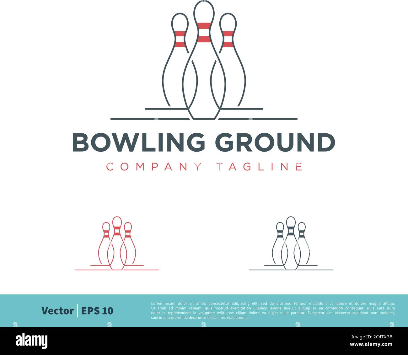 Bowling Sport Icon Vector Logo Template Illustration Design. Vector EPS 10. Stock Vector