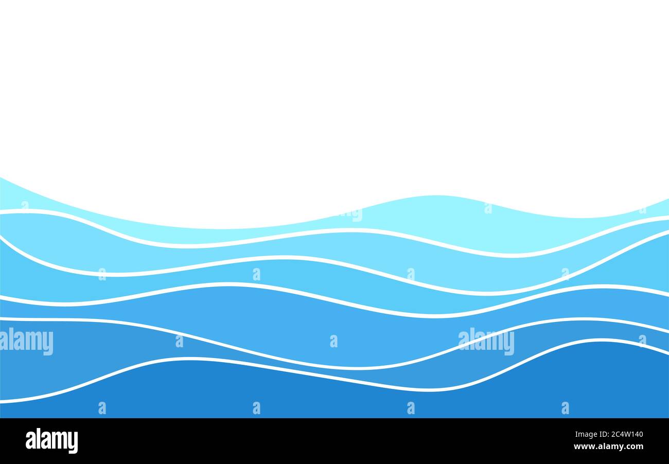 Abstract deep blue wave layer alternating vector background