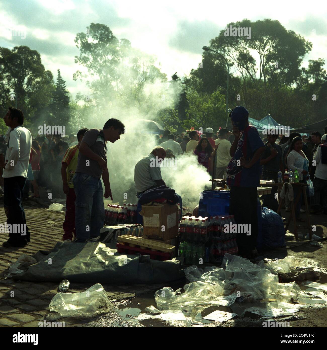 fiesta de la virgen de copacabana en los barrios de villa celina y bajo flores, también conocido como barrio charrua.Esta es una festividad tradicion Stock Photo