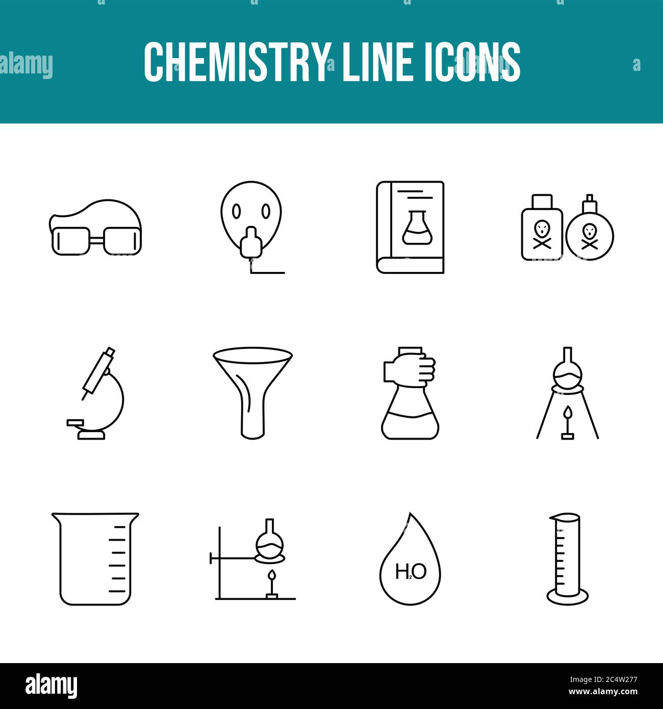Unique chemistry vector line icon set Stock Vector Image & Art - Alamy