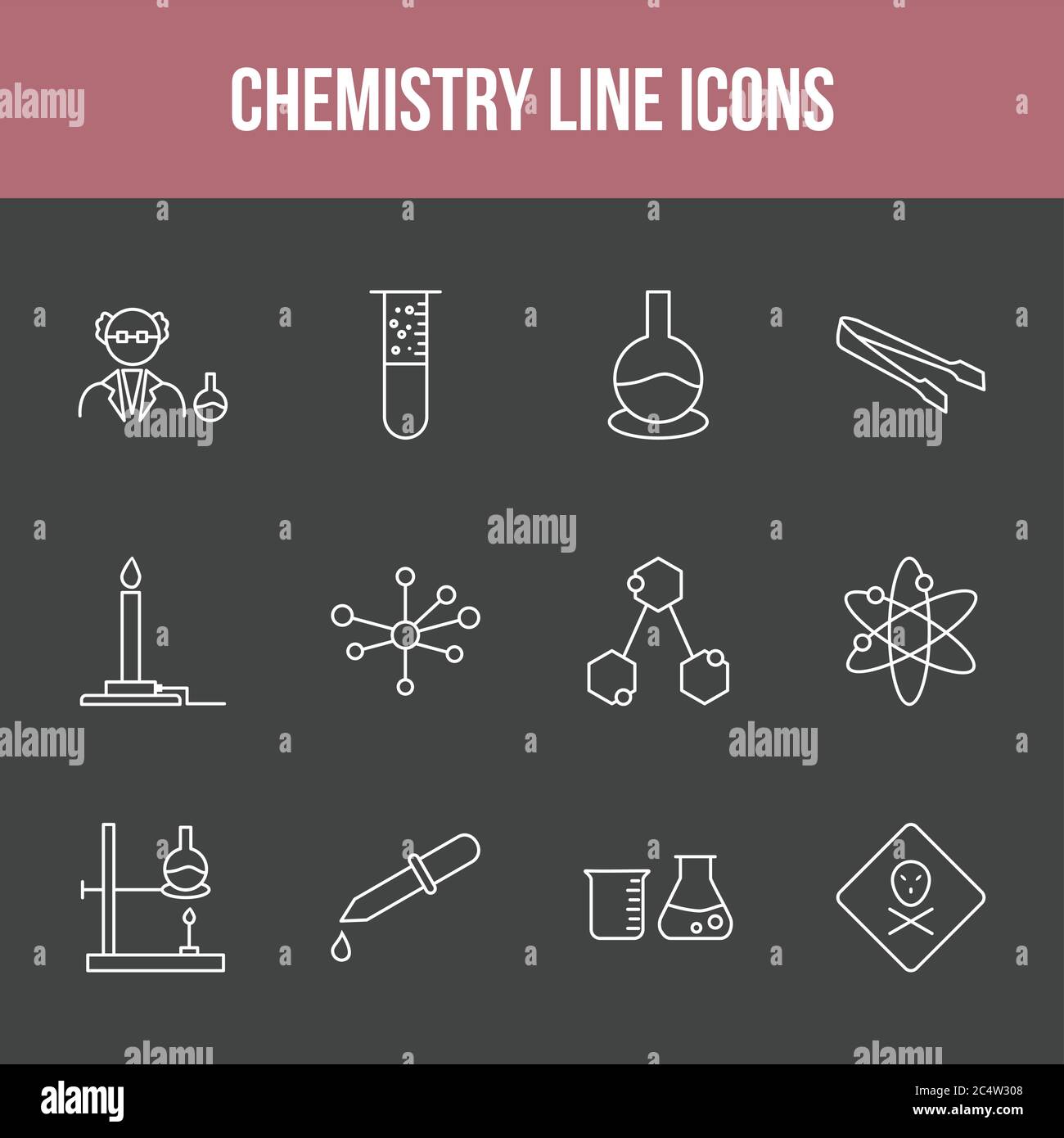 Unique chemistry vector line icon set Stock Vector Image & Art Alamy