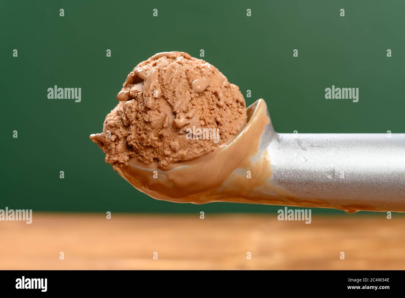 Chocolate ice cream ball Stock Photo - Alamy