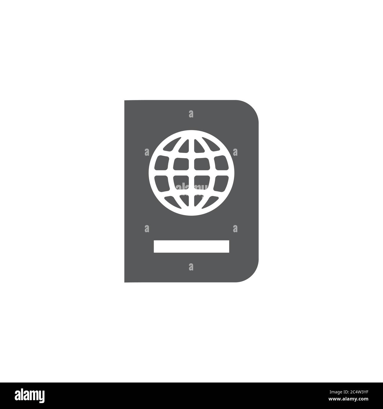 Passport icon on white background Stock Vector
