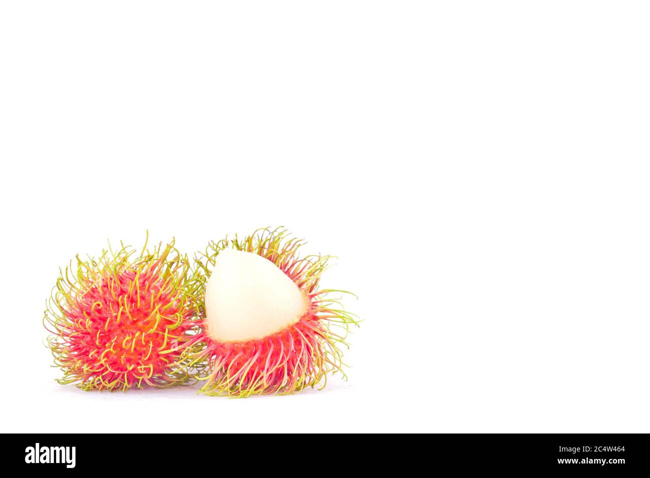 rambutan sweet delicious on white background healthy rambutan tropical fruit food isolated Stock Photo