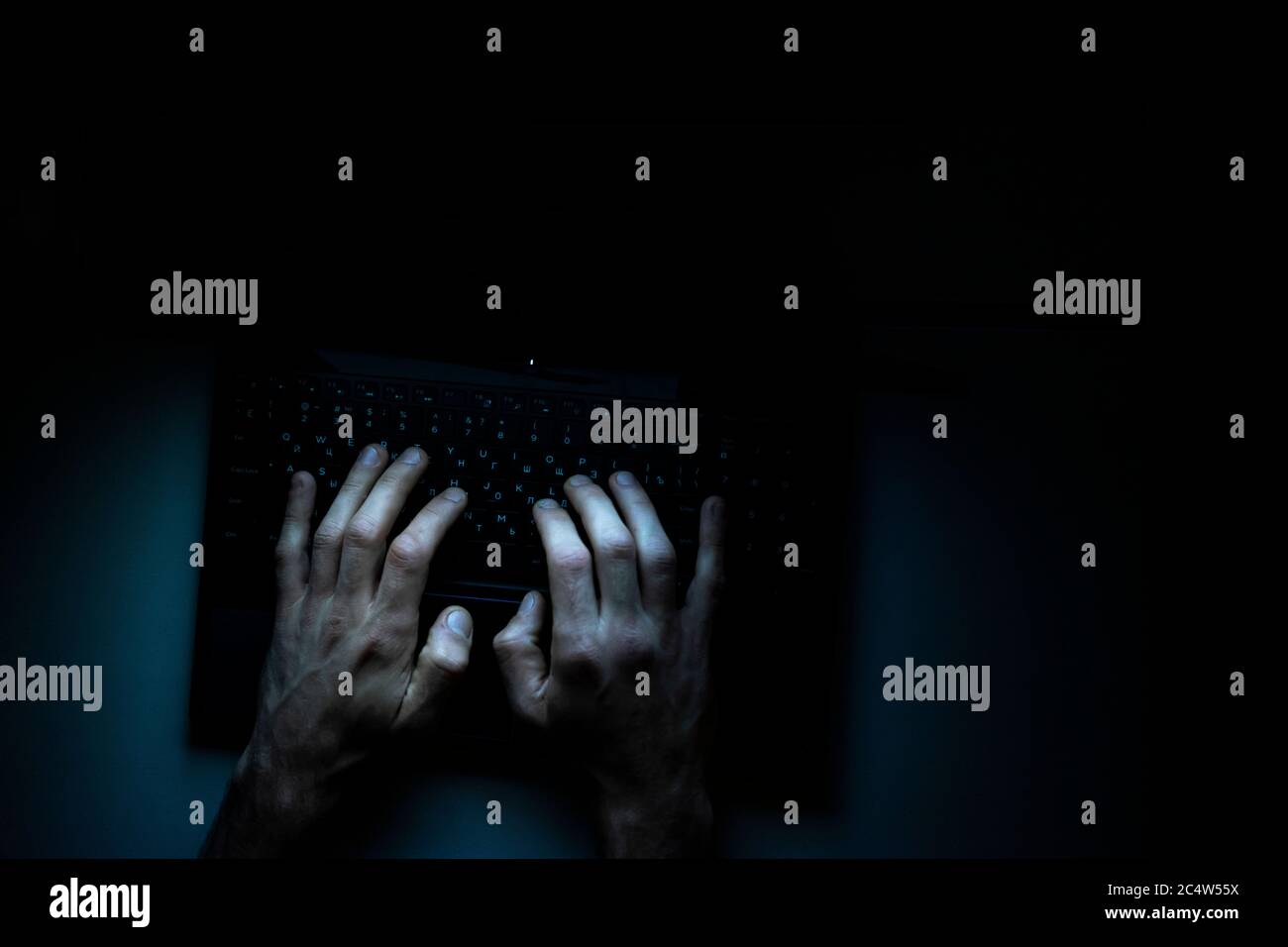 Top view programmer hands hi-res stock photography and images - Alamy