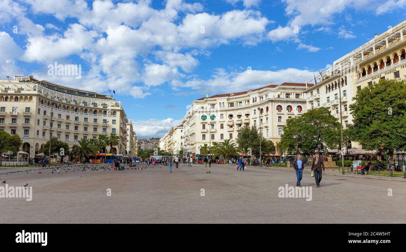 Aristotelous Square in Thessaloniki, Macedonia, Greece Stock Photo