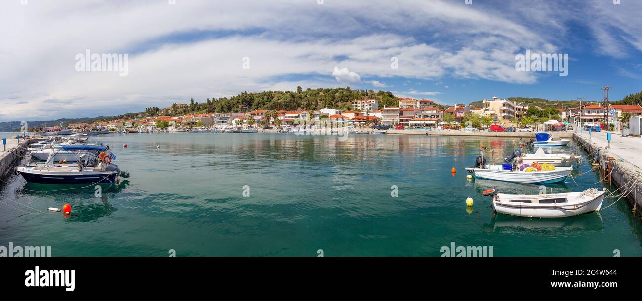 Panorama Of Nea Skioni Village Halkidiki Greece Stock Photo Alamy