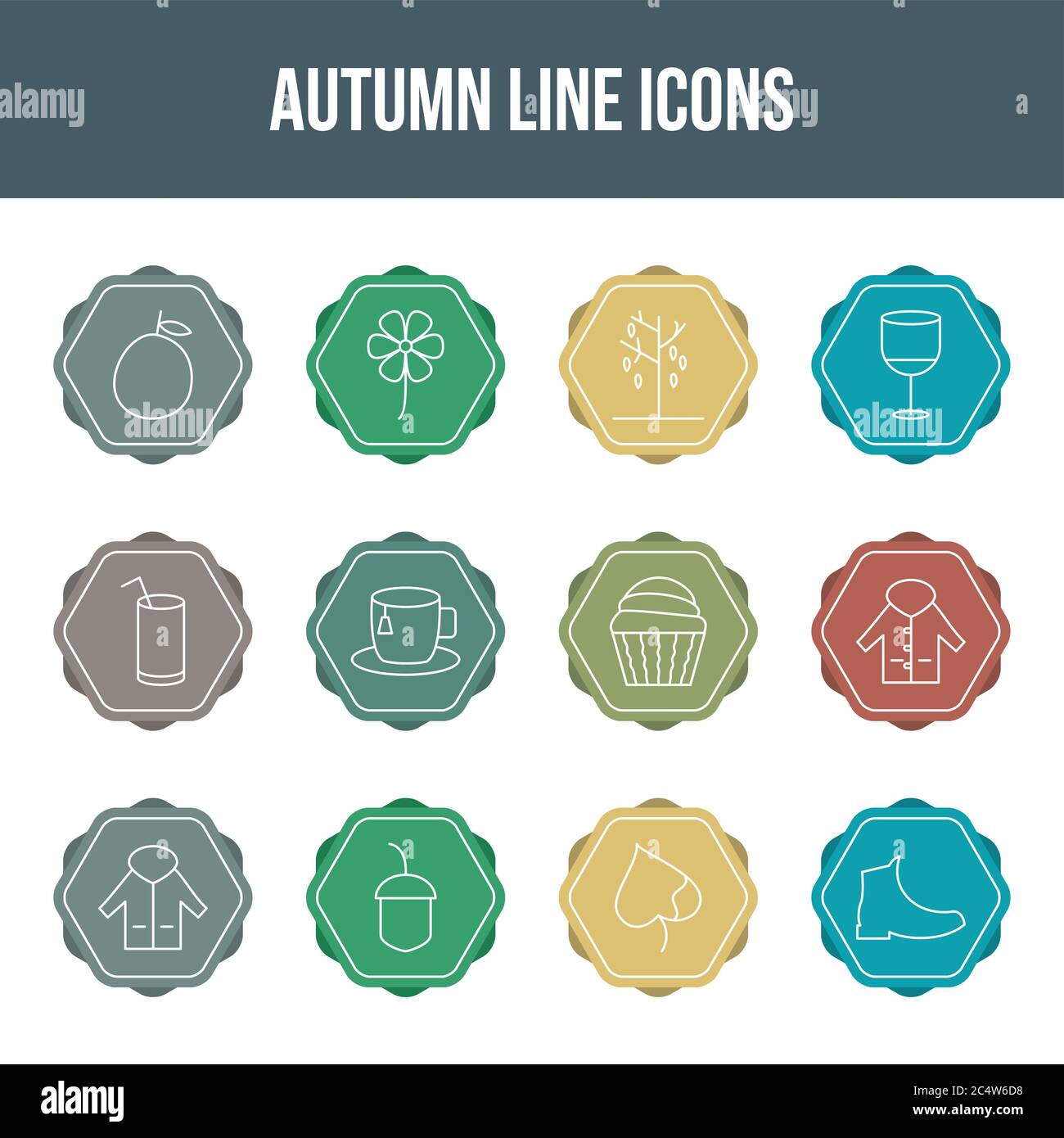 Unique autumn vector line icon set Stock Vector Image & Art - Alamy