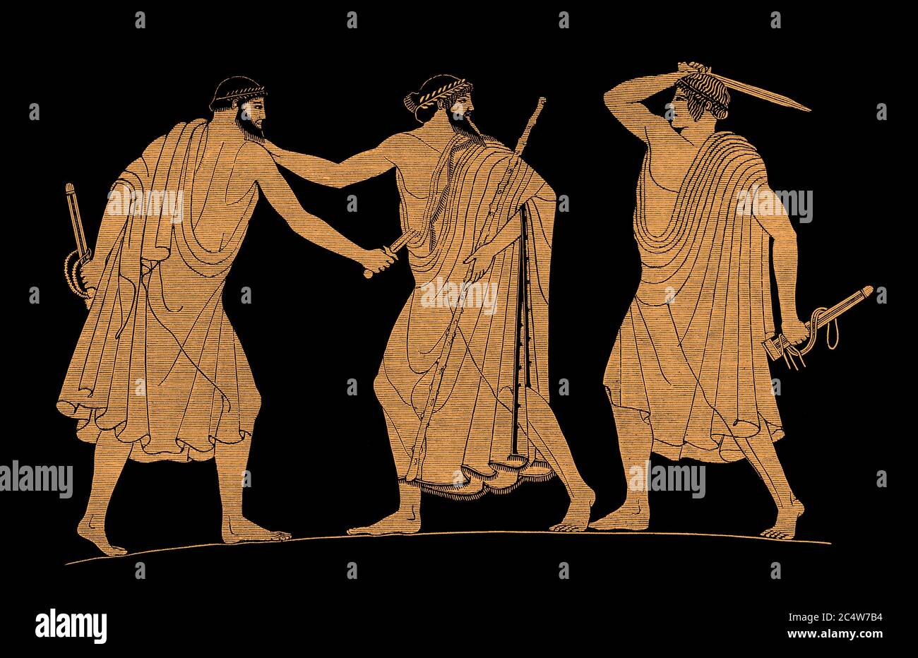 The tyrannicides Harmodius and Aristogeiton, ancient Greece Stock Photo
