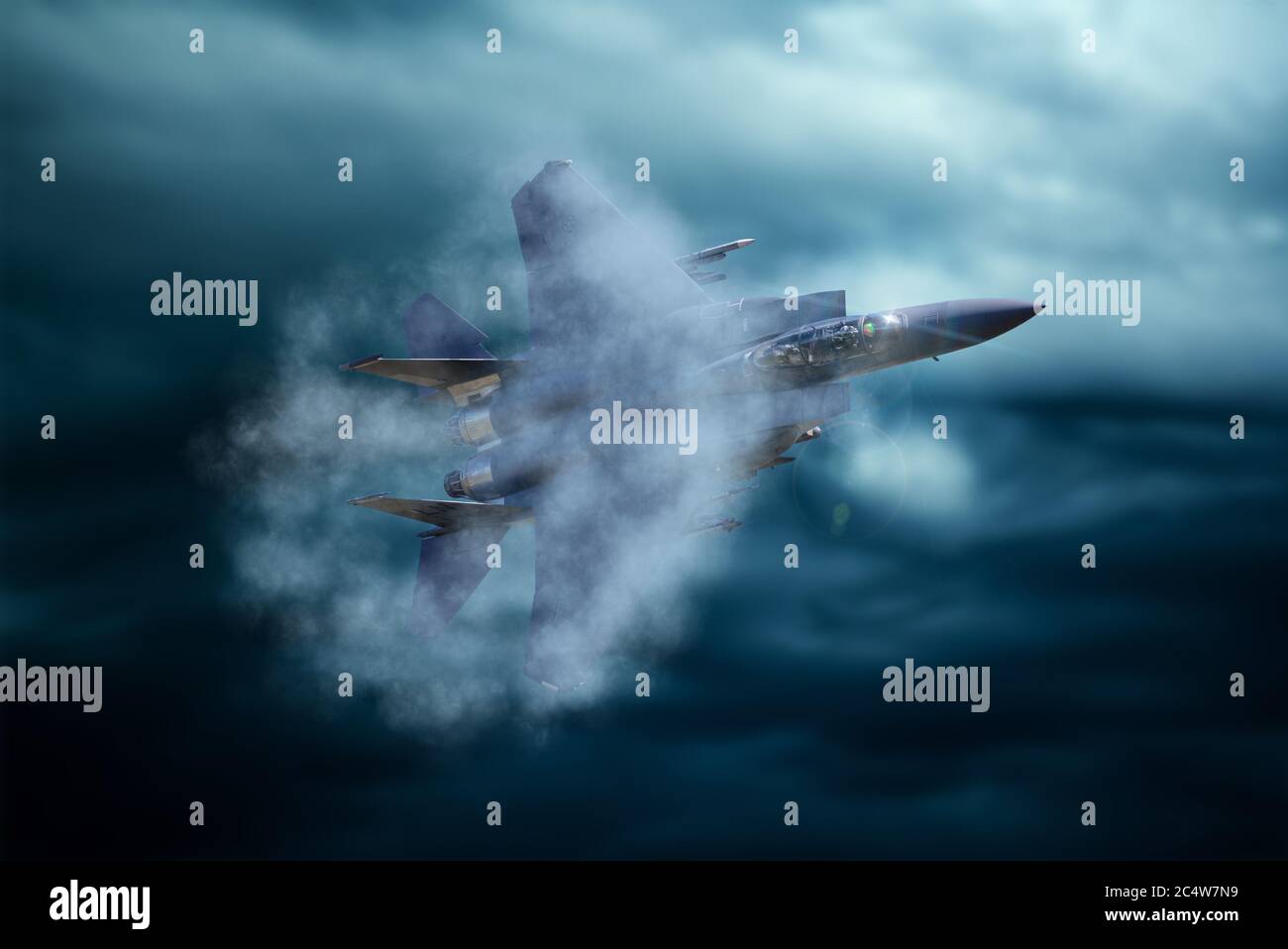 USAF F-15 Strike Eagle - composite image Stock Photo