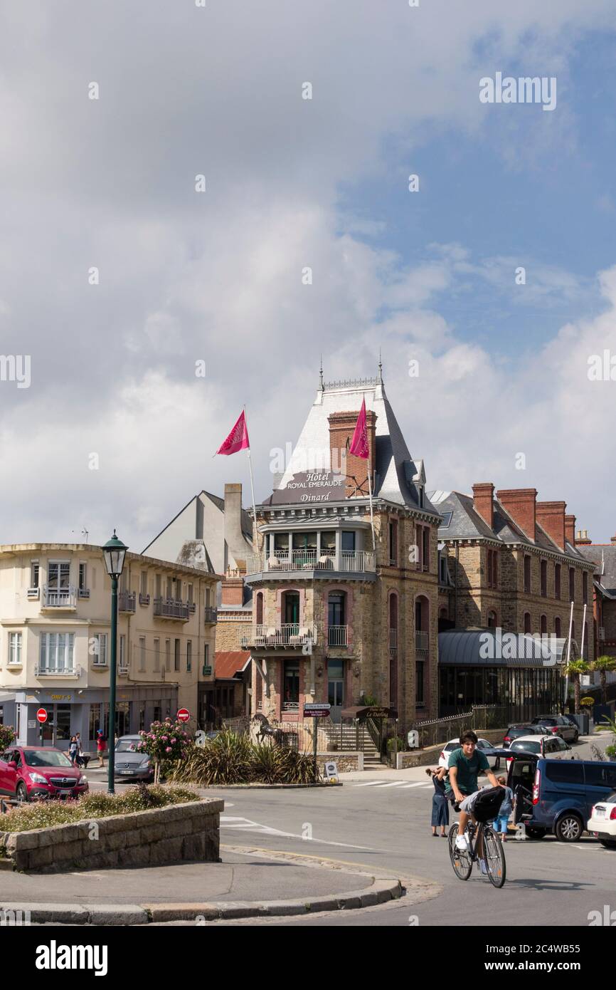 View of Dinard town centre, Brittany, France Stock Photo
