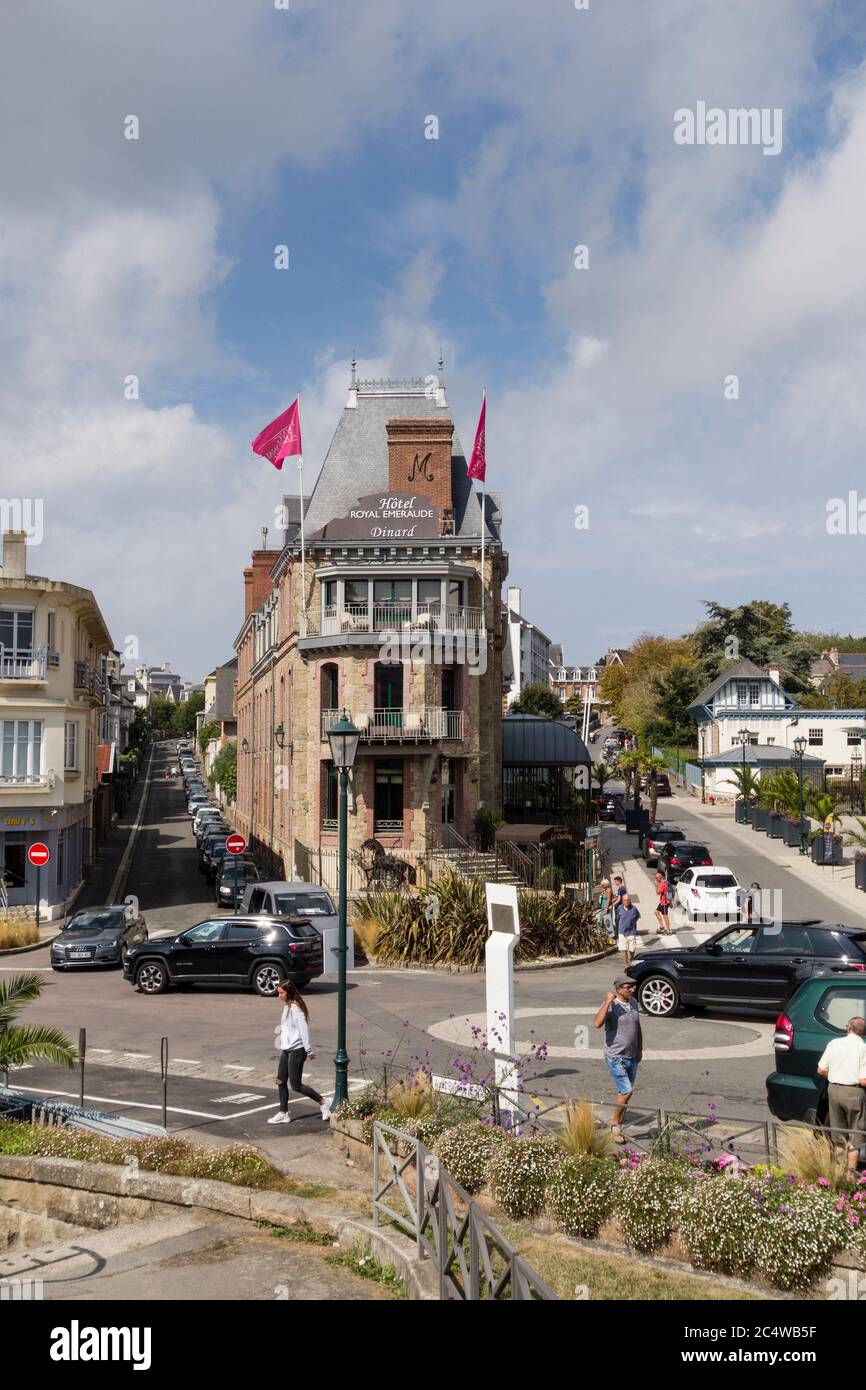 View of Dinard town centre, Brittany, France Stock Photo