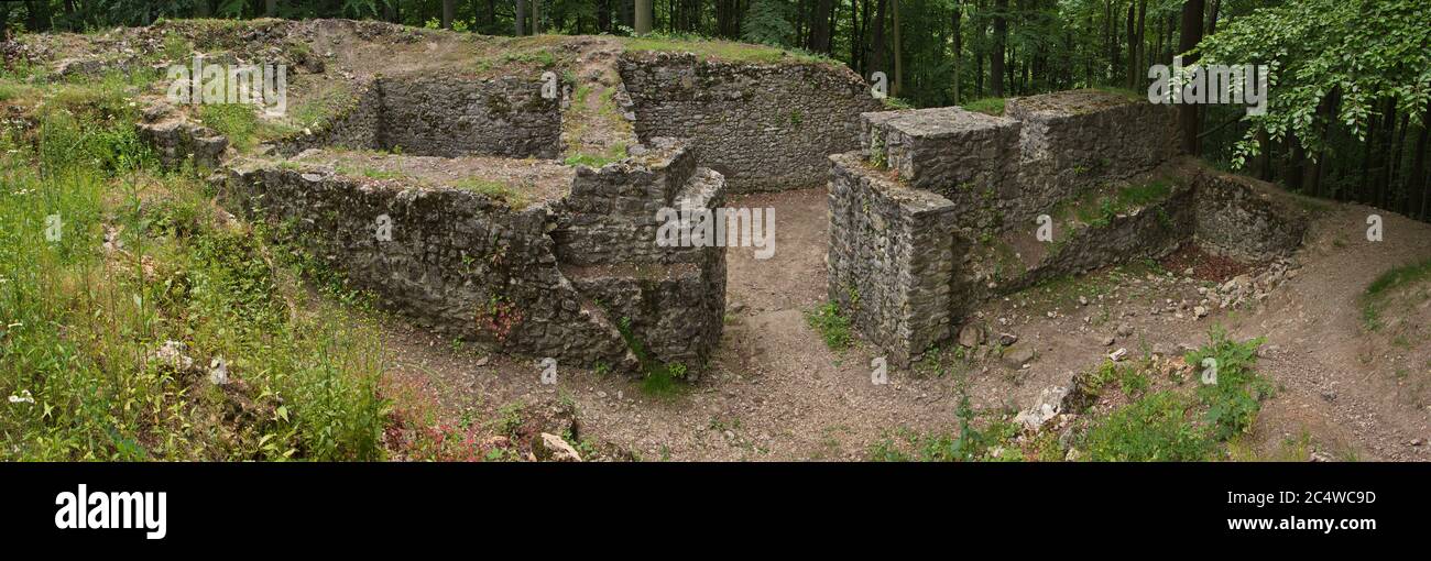 Castle ruin Sostyn near Koprivnice in Czech republic,Europe Stock Photo