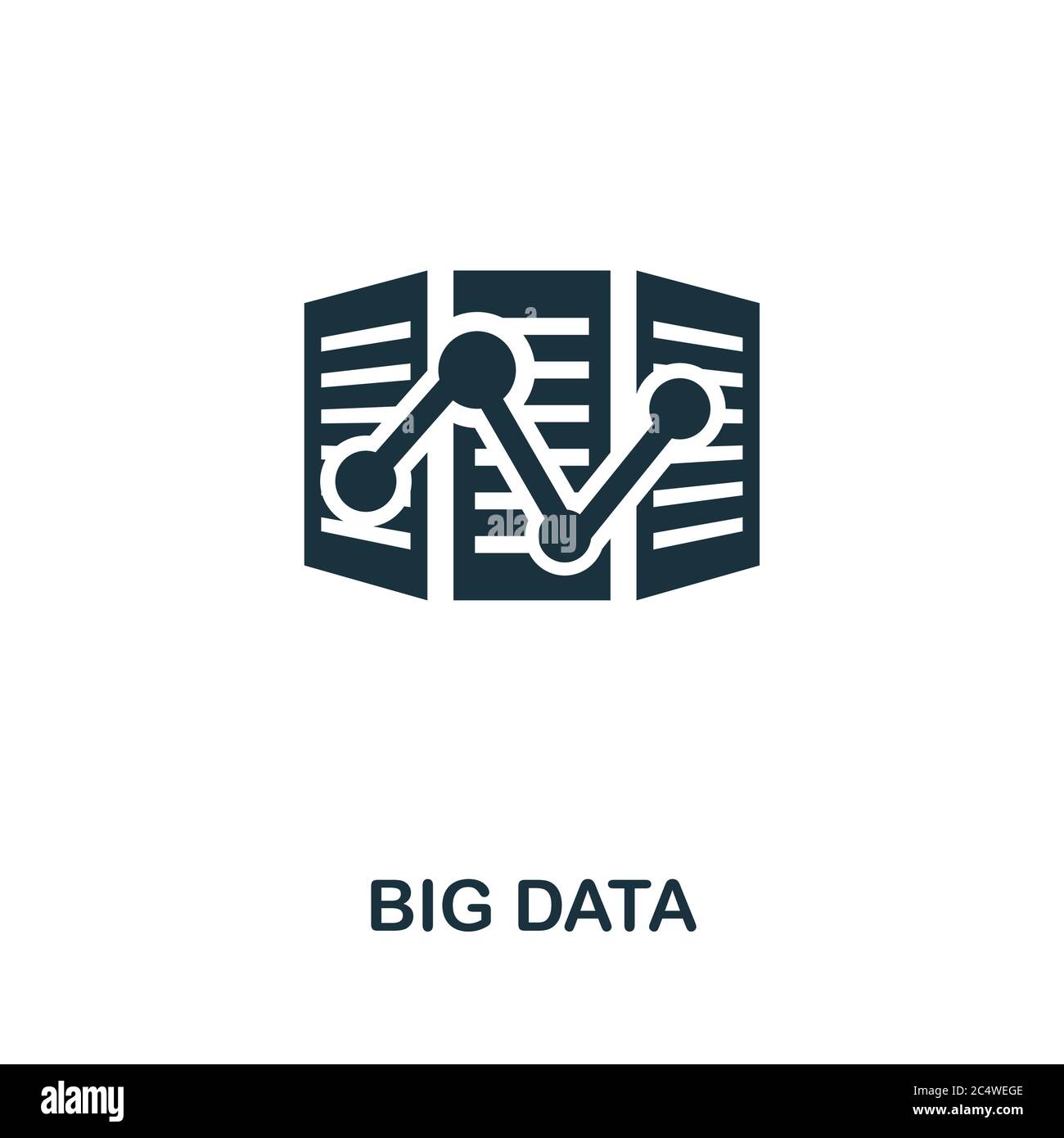 Big Data icon. Creative simple design from artificial intelligence ...