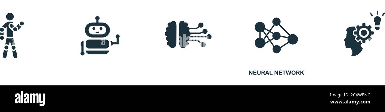 Neural Network icon. Creative simple design from artificial ...