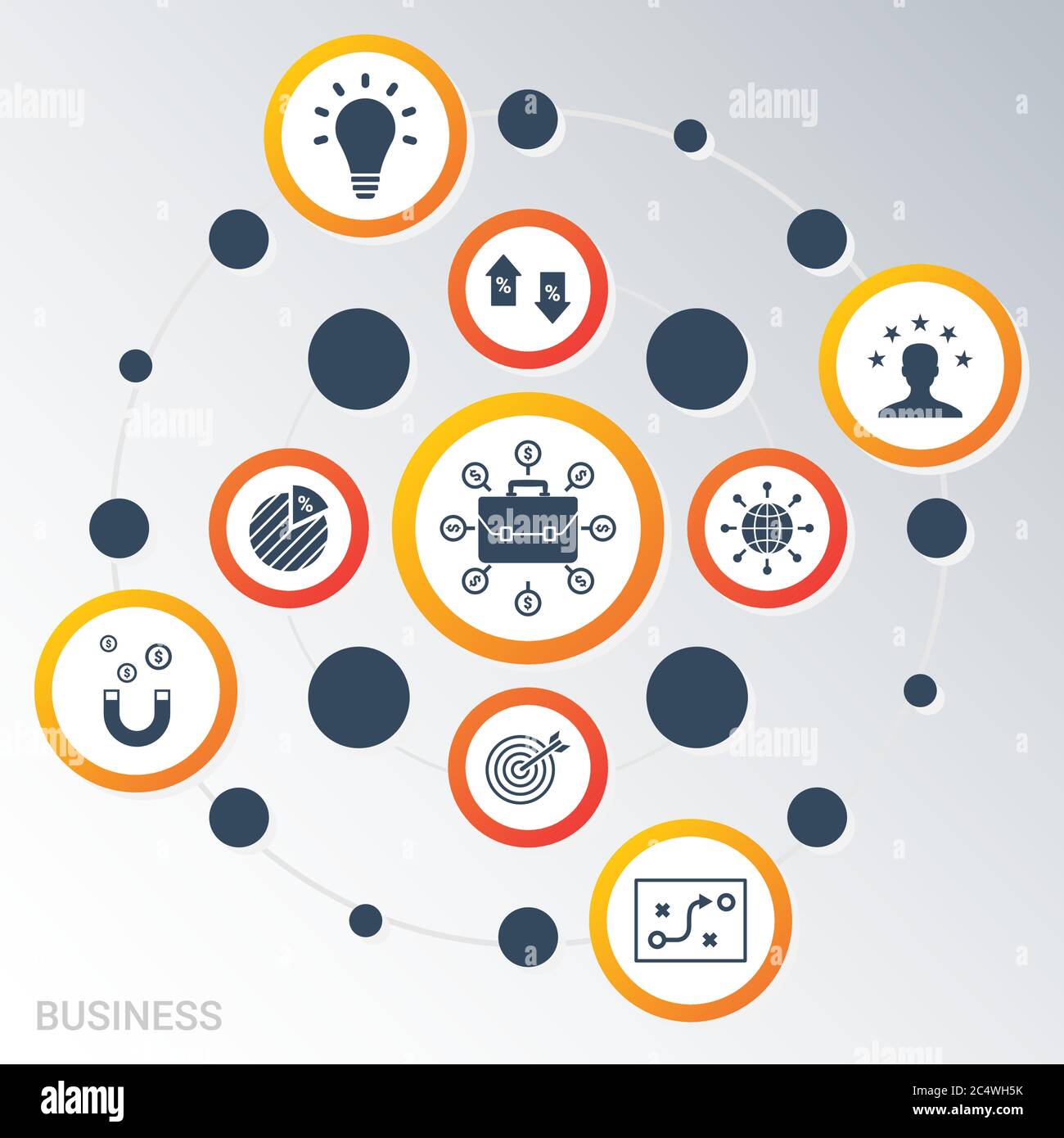 Vector Infographic template Business data visualization. Different colors. Can be used for process diagram, presentations, workflow, banner with Stock Vector