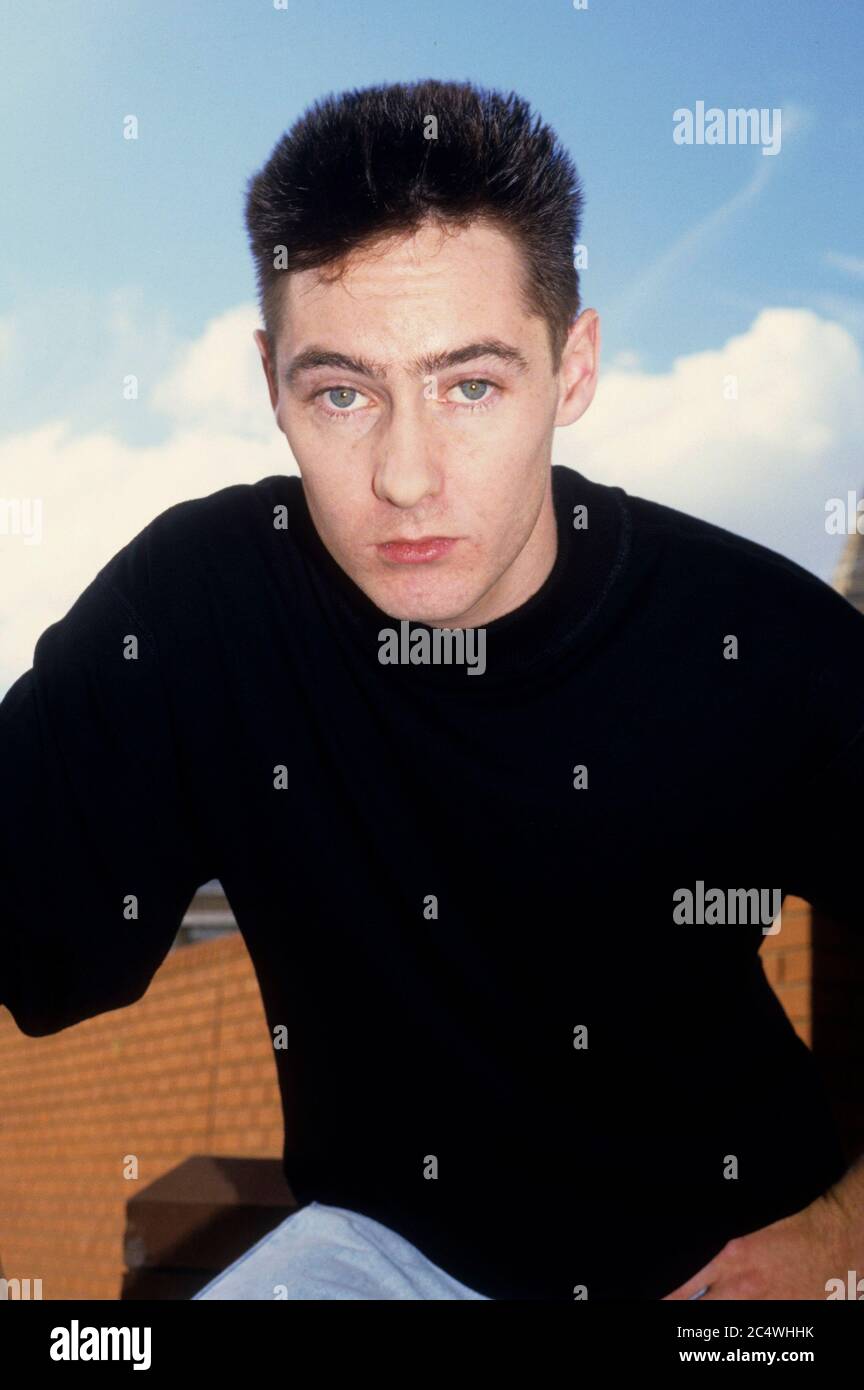 Roddy Frame from Aztec Camera during an exclusive photo shoot in a back
