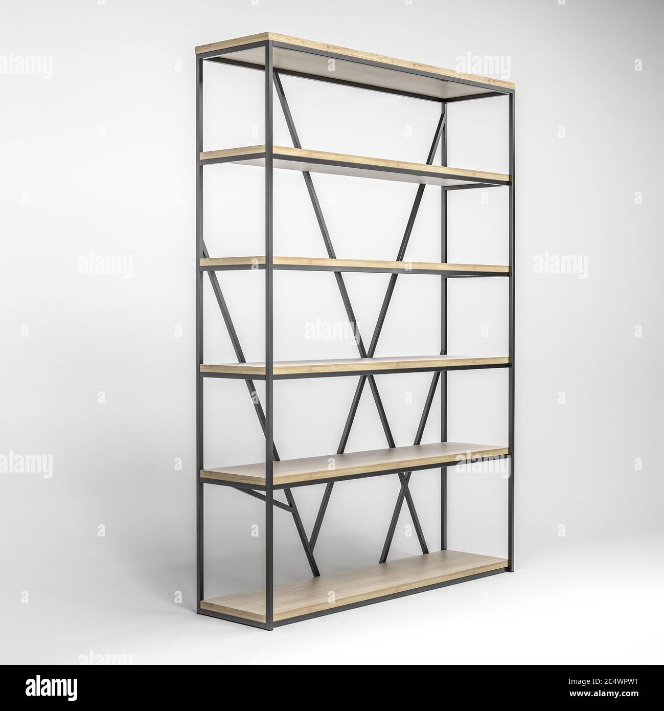 3d render of a modern loft-style rack Stock Photo - Alamy