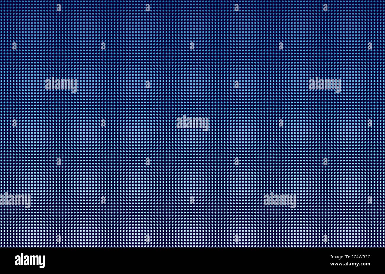 LED screen gradient background, blue monitor dots. Close-up of the macrotexture of the display. Stock Vector