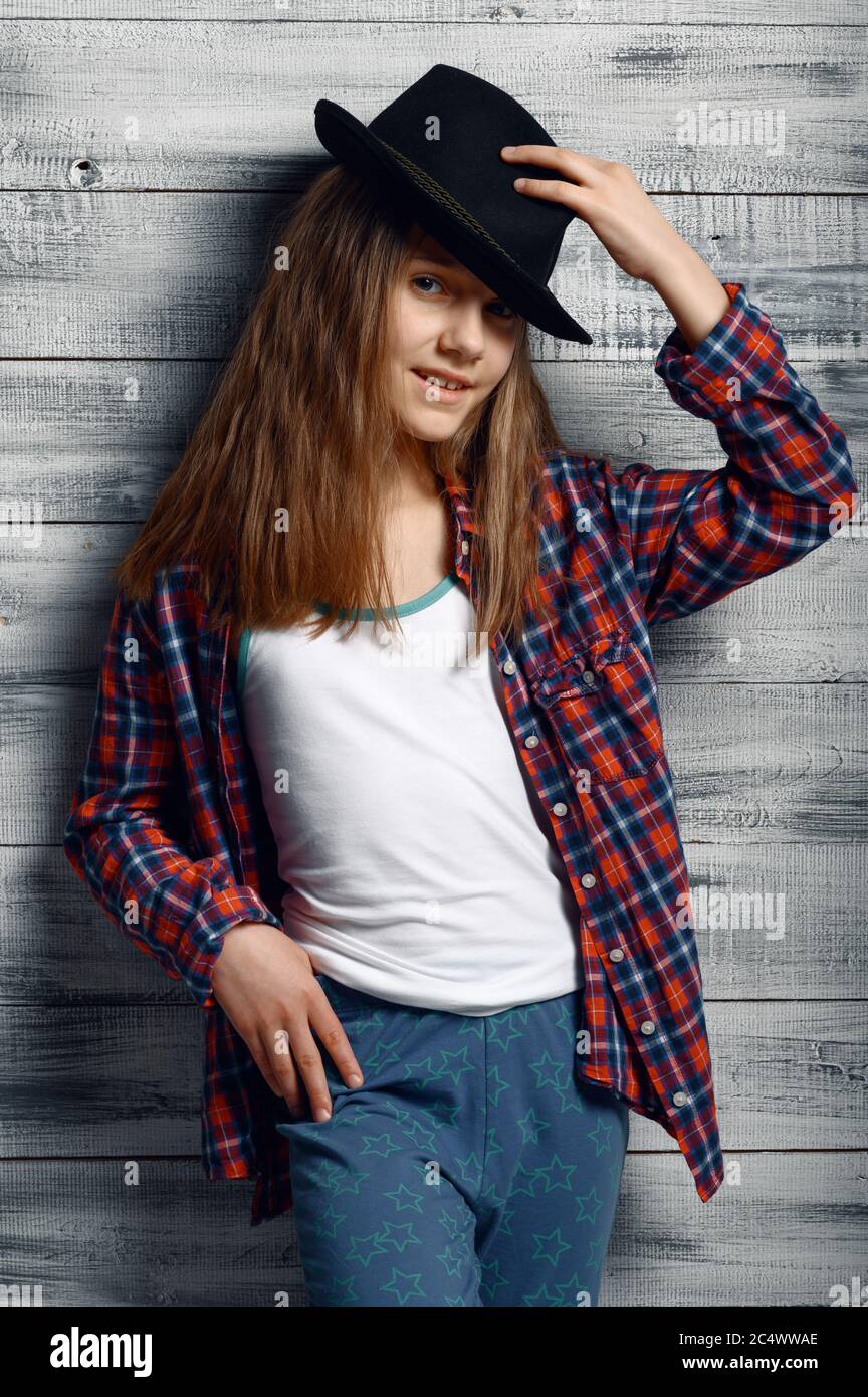 stylish cute little girl