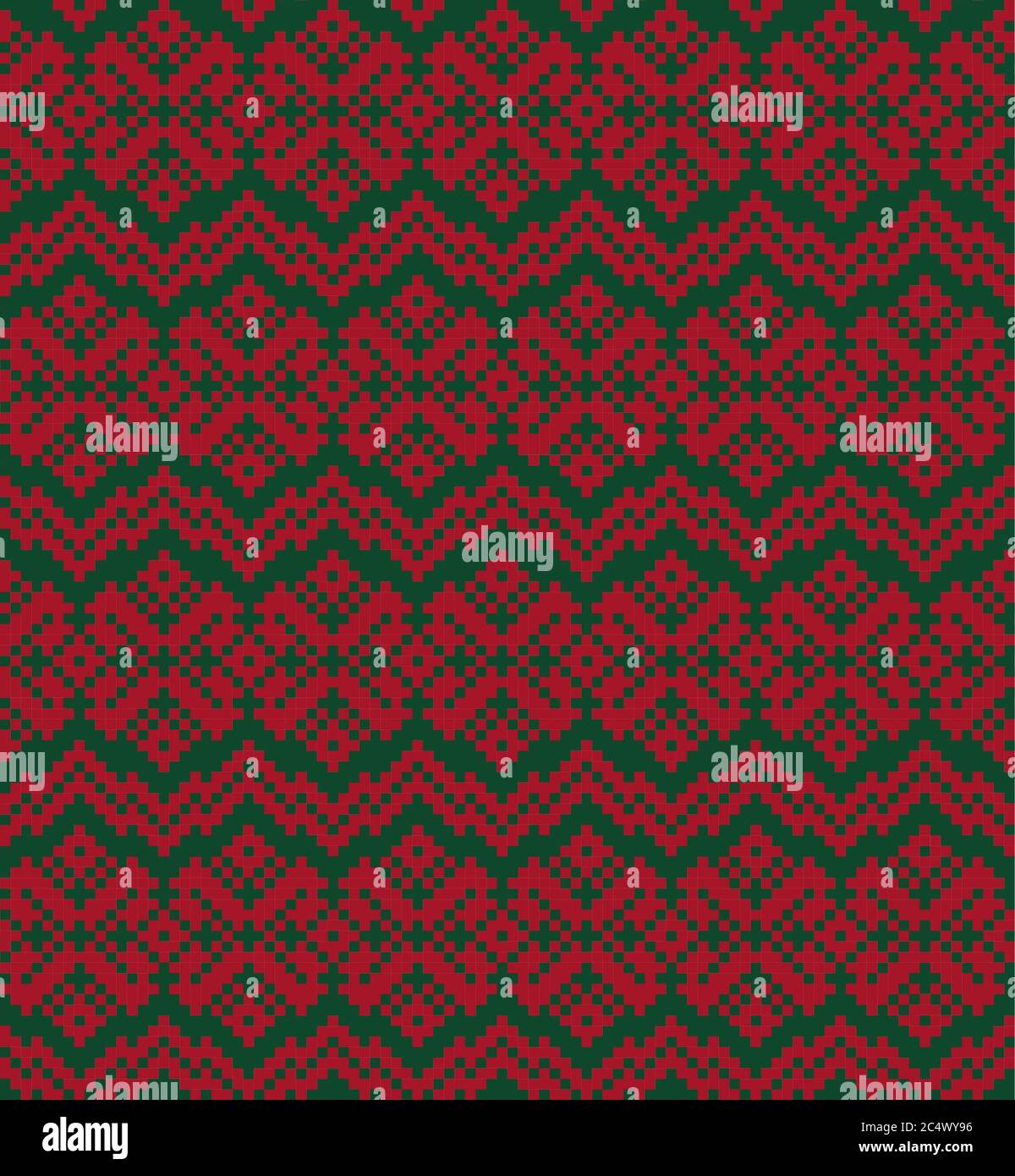 Christmas fair isle pattern background for fashion textiles, knitwear and graphics Stock Photo