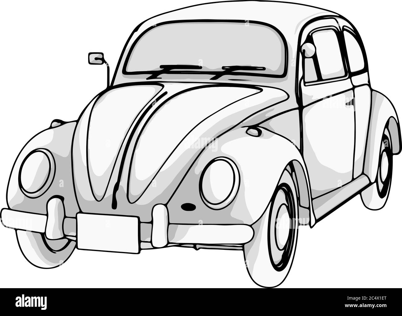 retro car vector on a white background Stock Vector Image & Art - Alamy