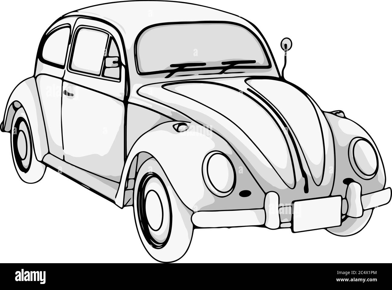 retro car vectoron a white background Stock Vector Image & Art - Alamy