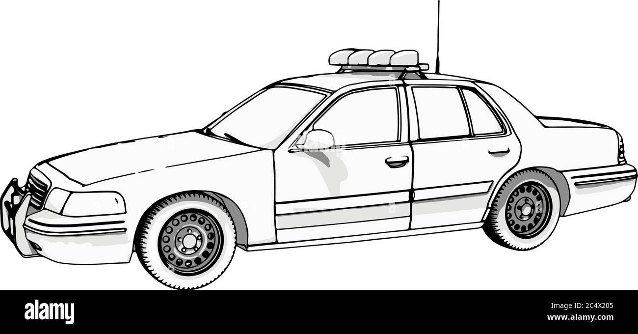 police car sketch vector Stock Vector Image & Art - Alamy