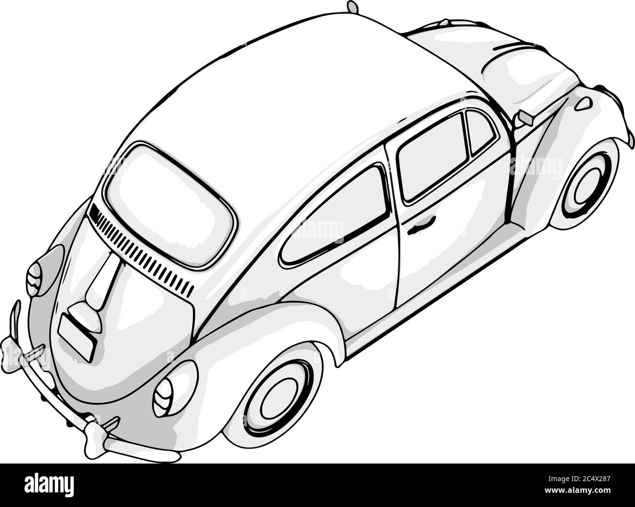 retro car vectoron a white background Stock Vector Image & Art - Alamy
