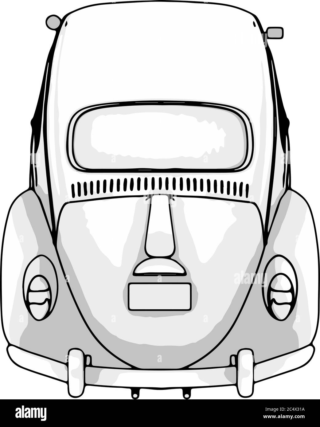 retro car vector on a white background Stock Vector Image & Art - Alamy