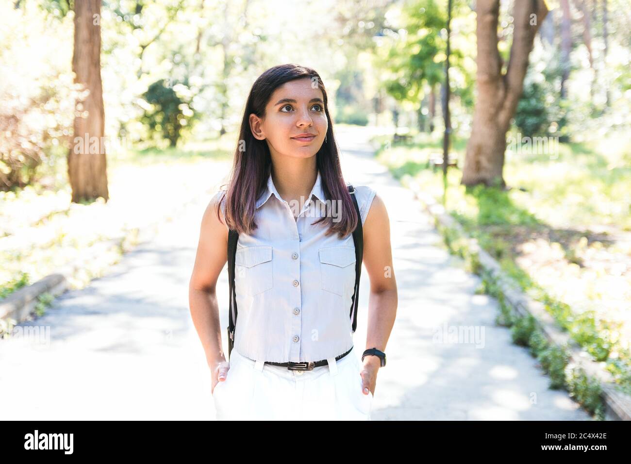 Adult walking alone park hi-res stock photography and images - Alamy