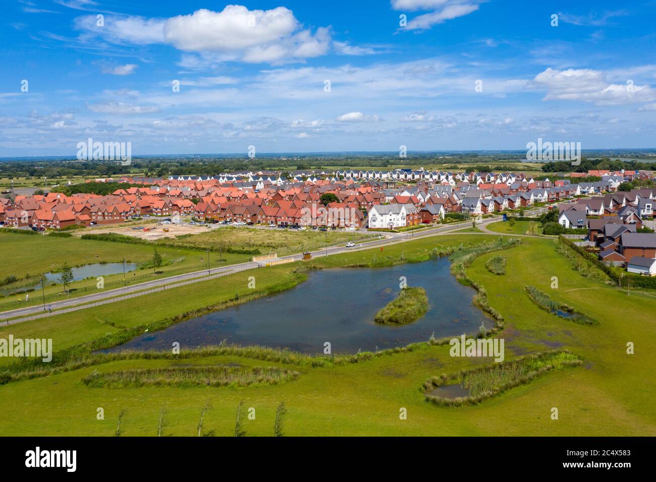 Aerial View Of New Tadpole Garden Village In North Swindon England Stock Photo Alamy