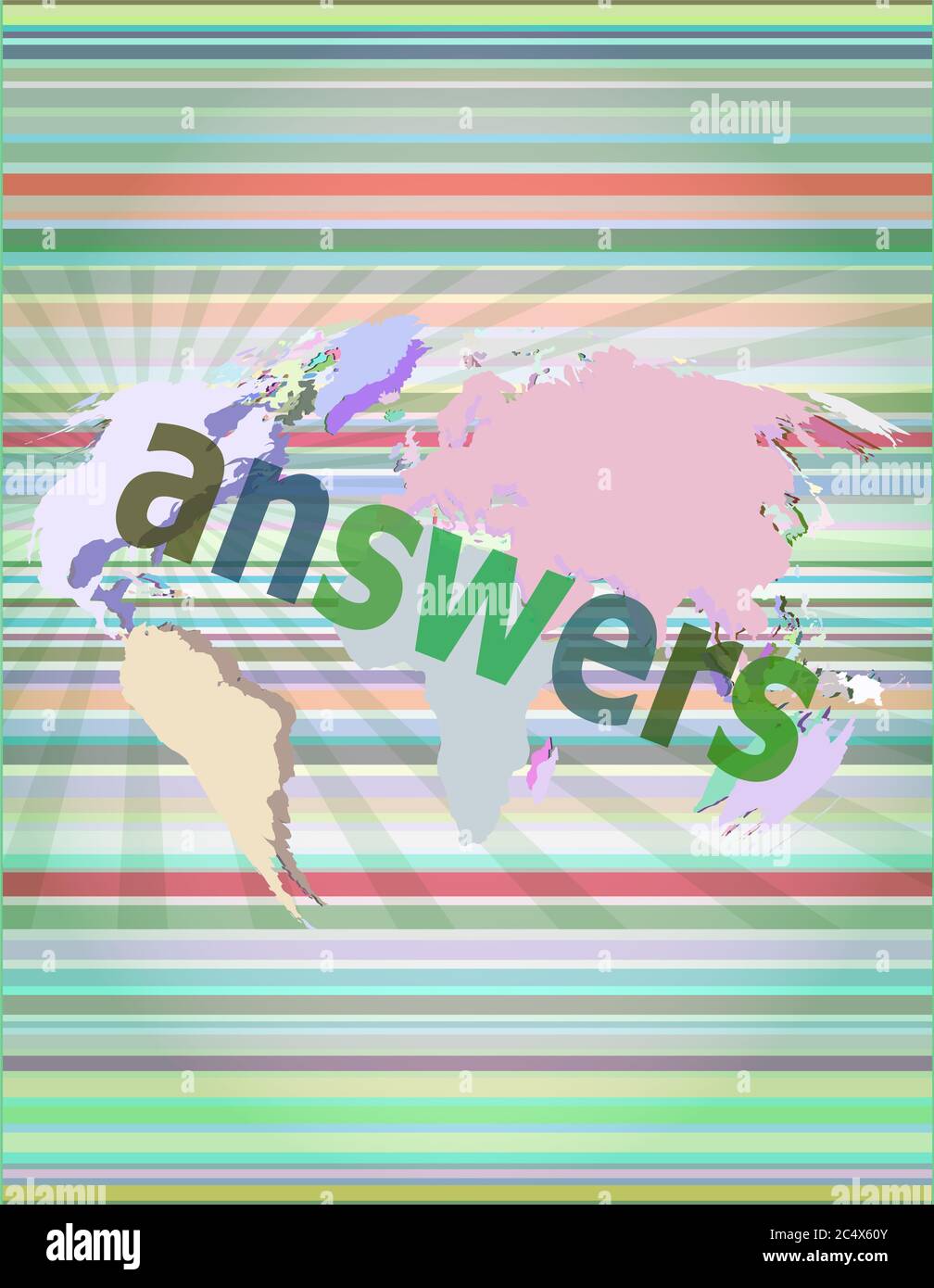 Answers. Education concept: words answers on digital background Stock ...