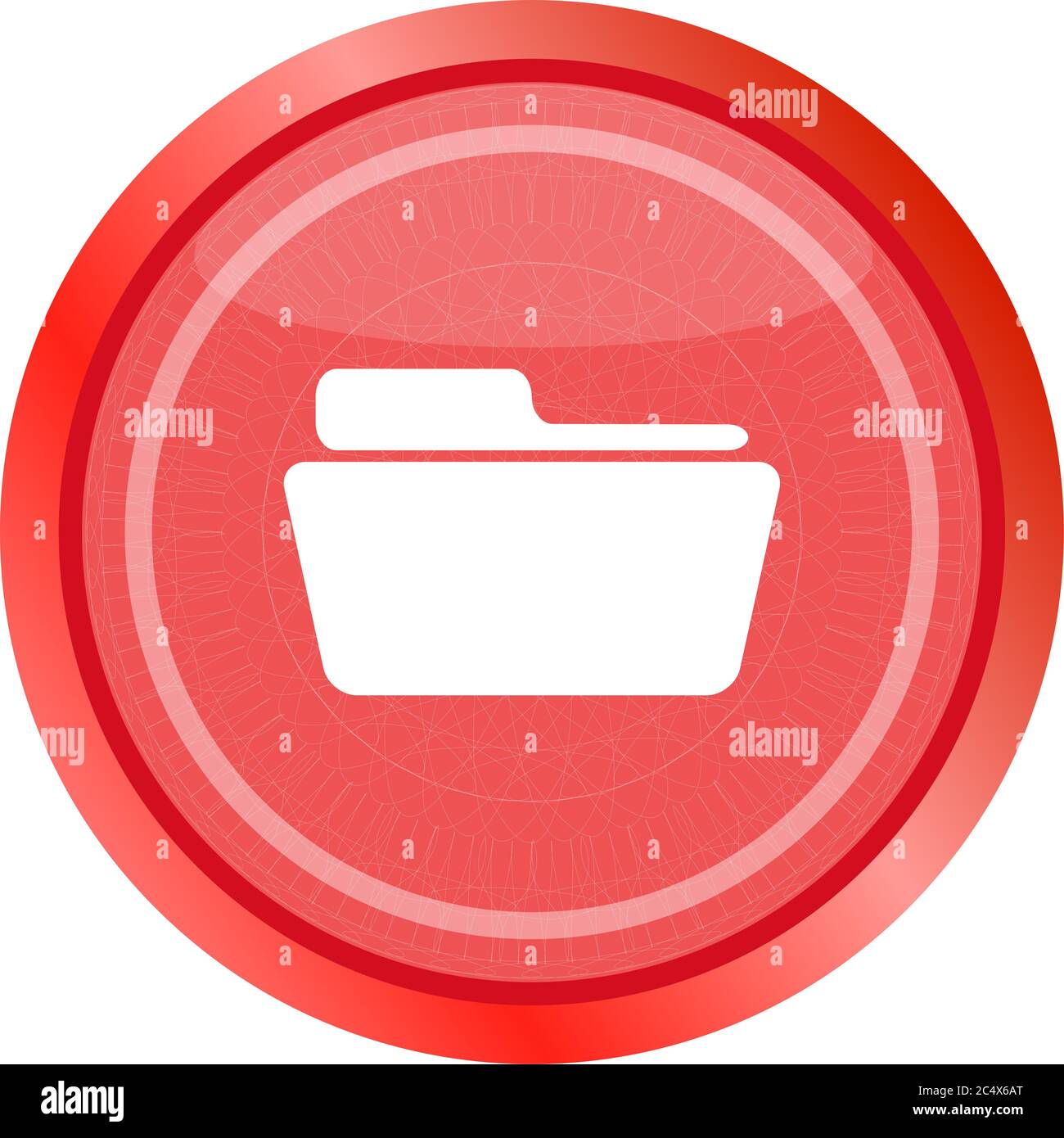 Folder icon web button . Trendy flat style sign isolated on white background. Folder icon. Folder web button. White Folder. Isolated on white folder Stock Photo