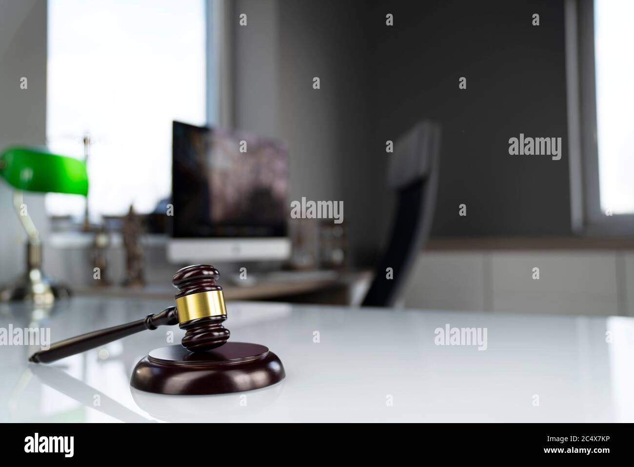 Judge gavel on computer hi-res stock photography and images - Alamy