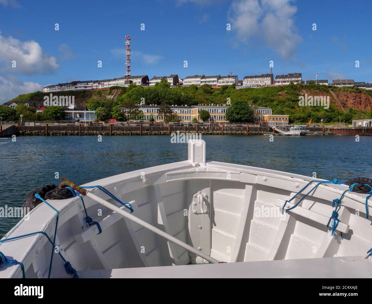 Börte boat in North-East Port Helgoland island, district Pinneberg, Schleswig-Holstein, Germany, Europe, intangible World Heritage Stock Photo