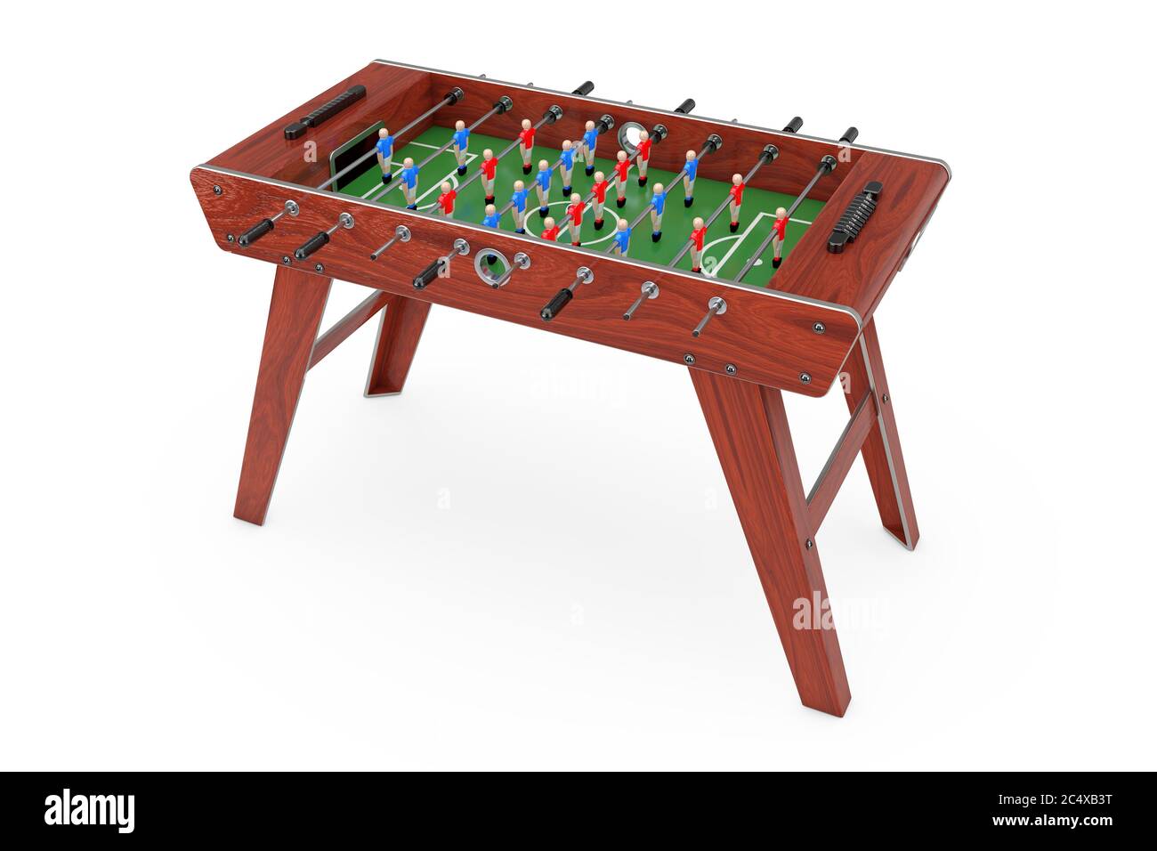 Soccer Table Football Game on a white background. 3d Rendering Stock Photo  - Alamy