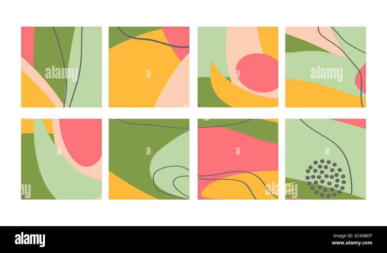 Set of fun hand drawn colorful shapes, doodle objects, lines and dots ...
