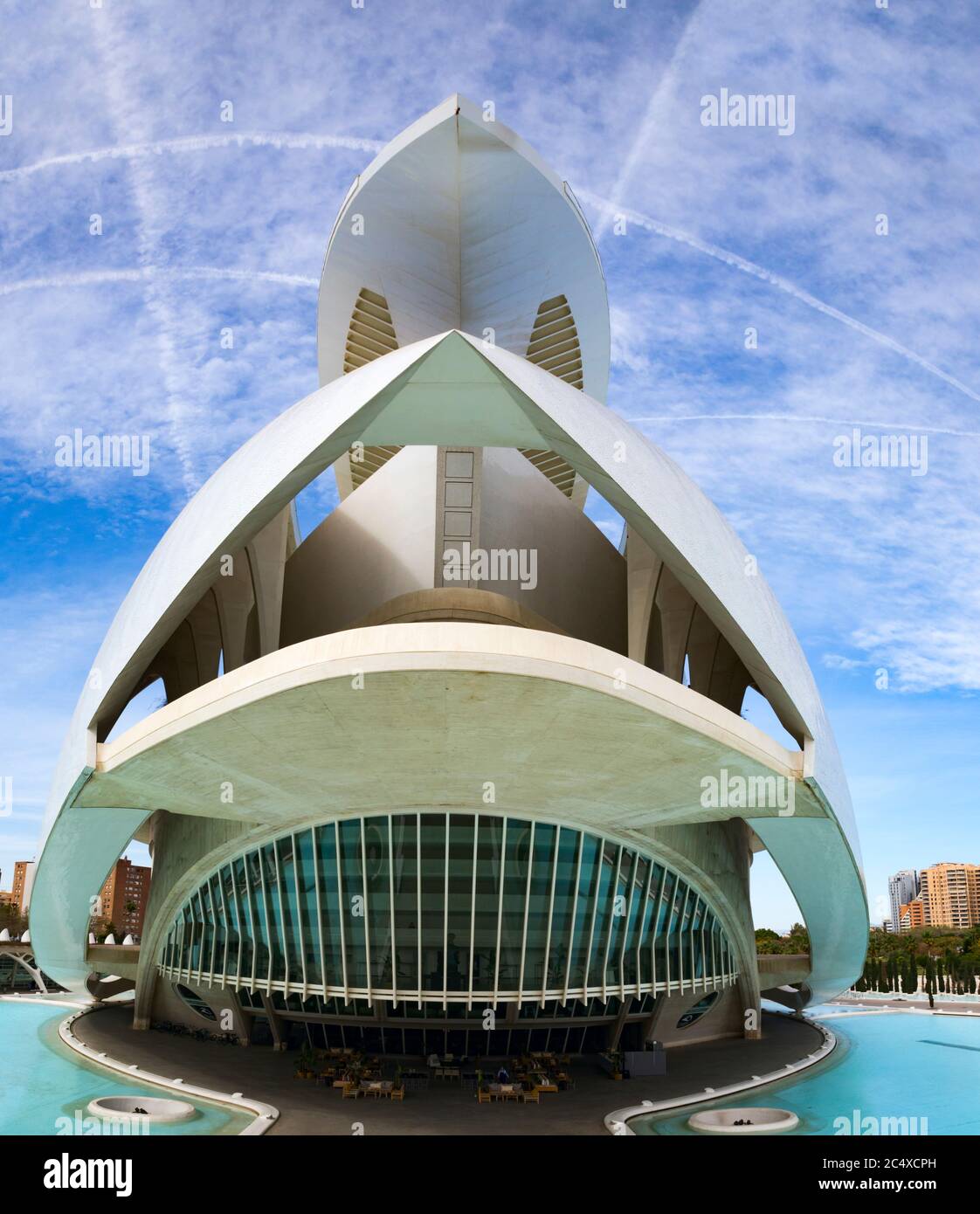 Futuristic El Palau de les Arts Reina Sofia, opera house and cultural centre, Valencia, Spain. Stock Photo