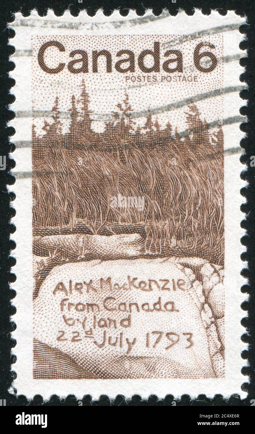 CANADA - CIRCA 1970: stamp printed by Canada, shows Mackenzie Rock ...