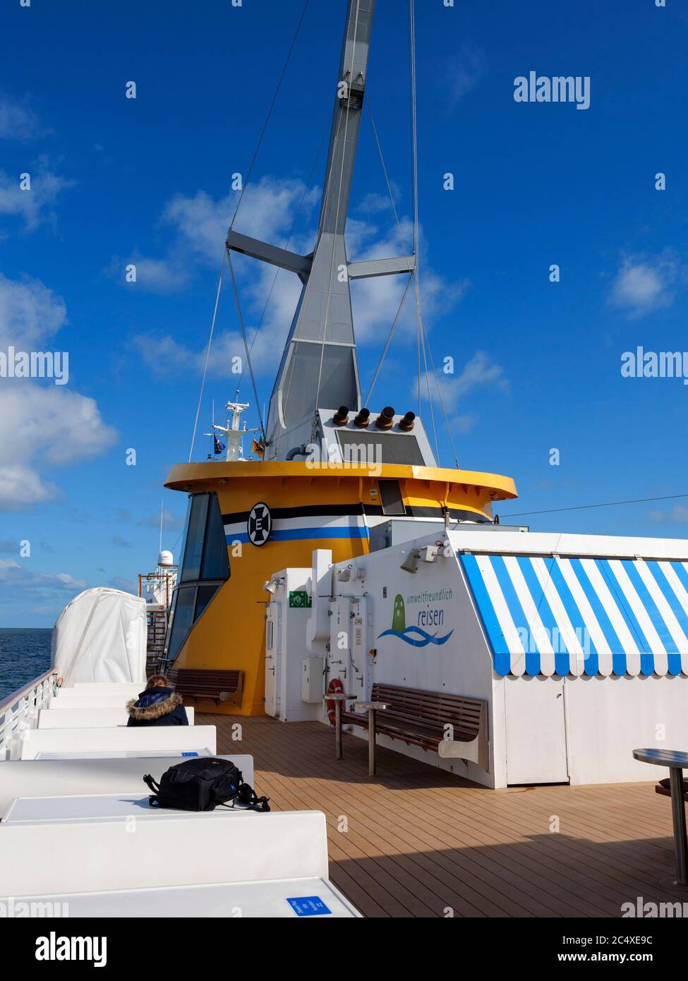 Tourist steamer Helgoland - ferry Cuxhaven - Helgoland, district Pinneberg, Schleswig-Holstein, germany, Europe Stock Photo