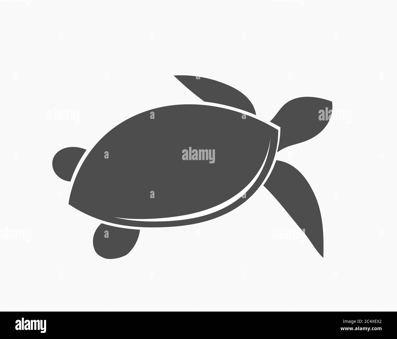 Sea turtle black icon. Vector illustration Stock Vector Image & Art - Alamy