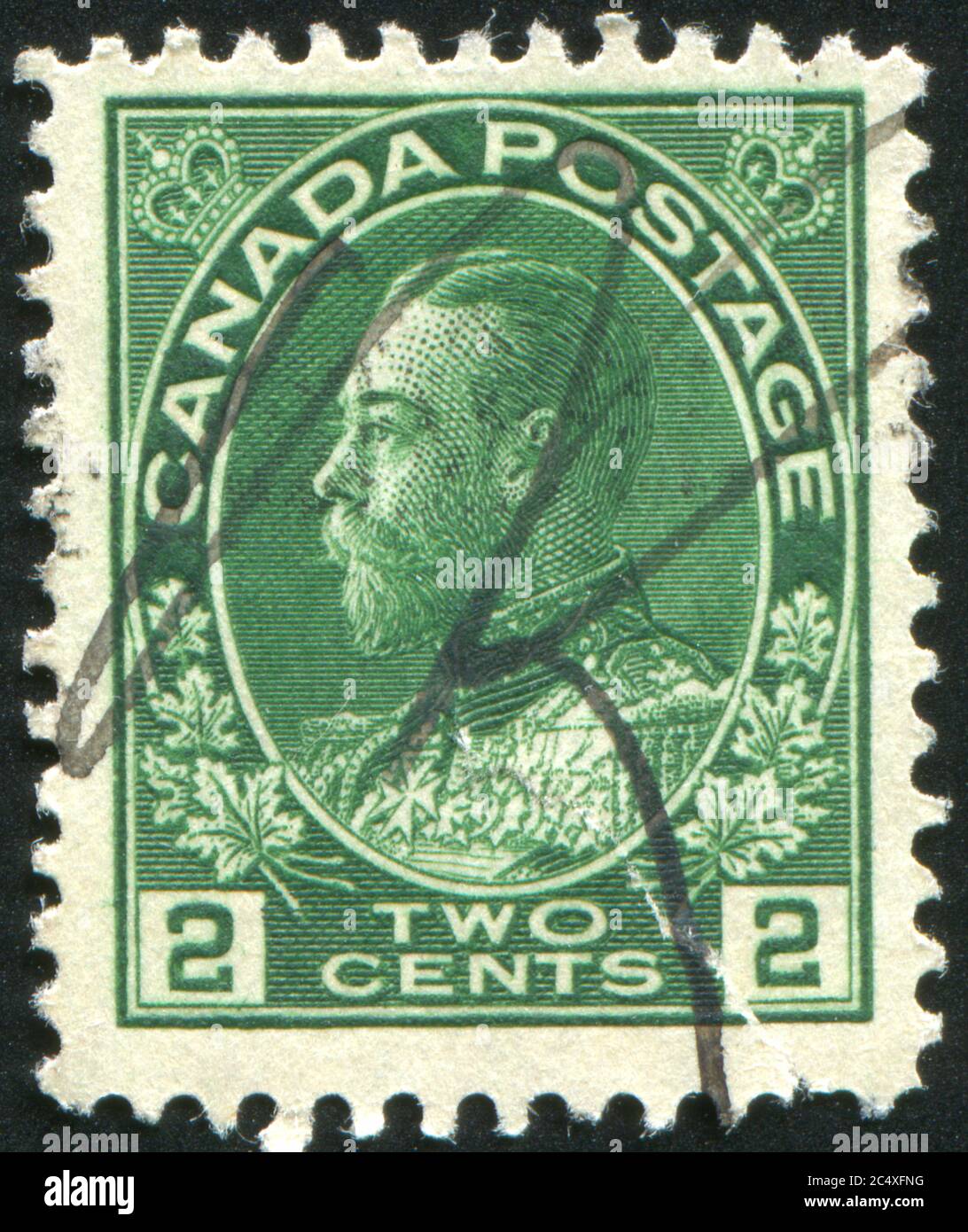 CANADA CIRCA 1911 stamp printed by Canada, shows King V, circa 1911 Stock Photo Alamy